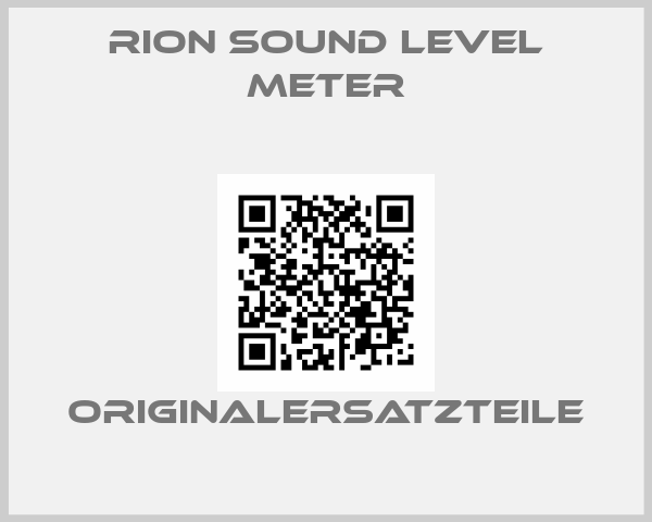 RION Sound Level Meter