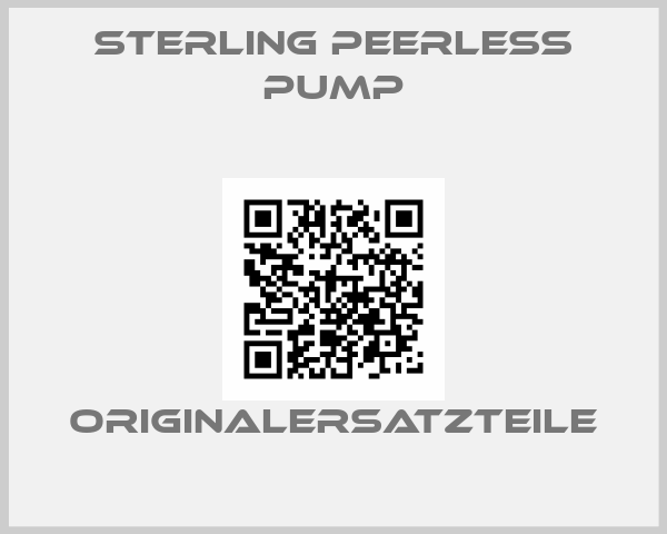 Sterling Peerless Pump