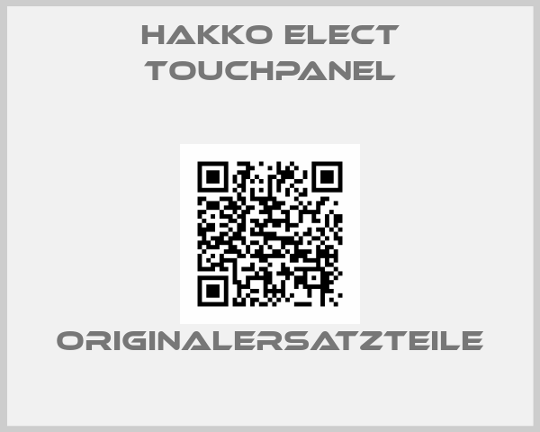 Hakko Elect Touchpanel