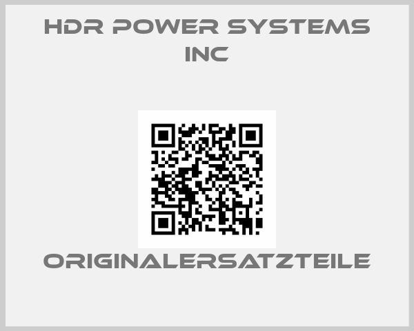 Hdr Power Systems Inc