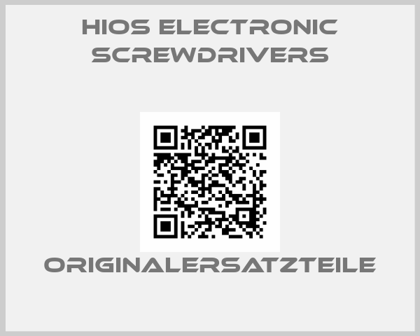 Hios Electronic Screwdrivers