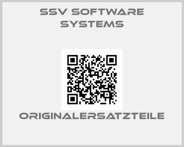 SSV SOFTWARE SYSTEMS