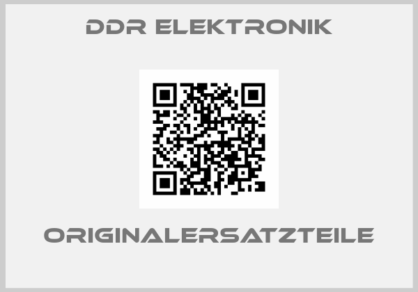 DDR Elektronik