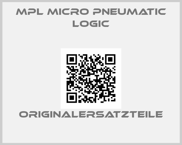 MPL Micro Pneumatic Logic
