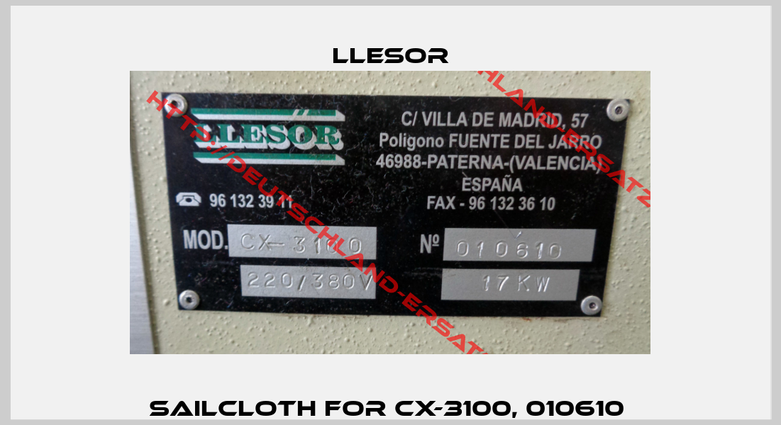 sailcloth for CX-3100, 010610 -1