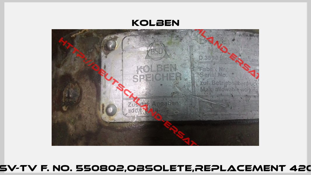 AK14-220-18/0/S/3 SV-TV F. No. 550802,obsolete,replacement 4200015552(3.5X1012) -0