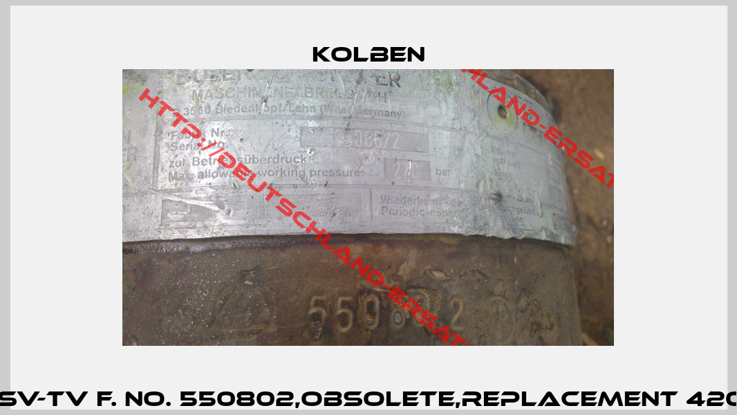 AK14-220-18/0/S/3 SV-TV F. No. 550802,obsolete,replacement 4200015552(3.5X1012) -2