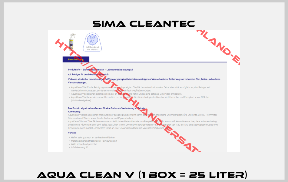 Aqua Clean V (1 box = 25 Liter) -1