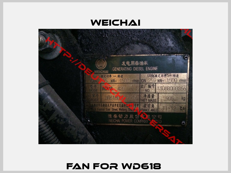 Fan for WD618 -0