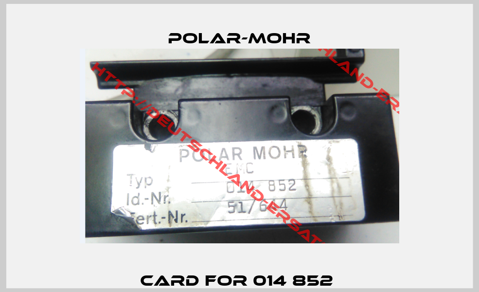 Card for 014 852 -0