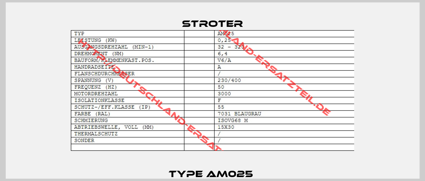 type AM025 -2