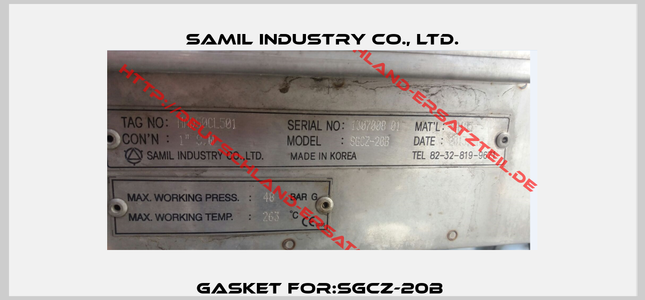 Gasket For:SGCZ-20B -0