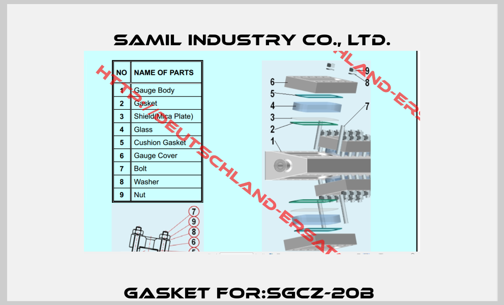 Gasket For:SGCZ-20B -1