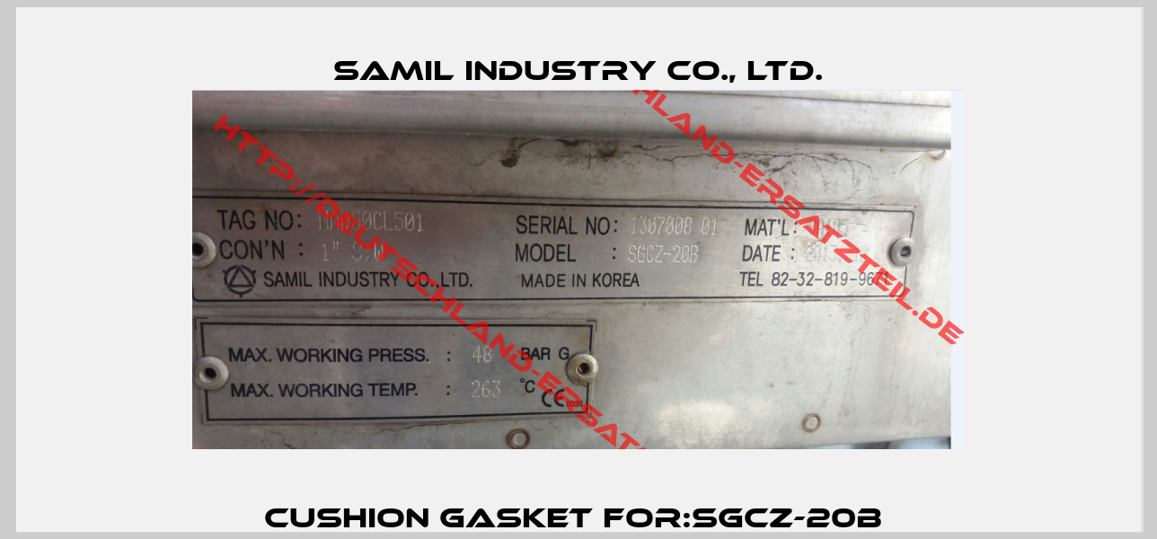 Cushion Gasket For:SGCZ-20B -0