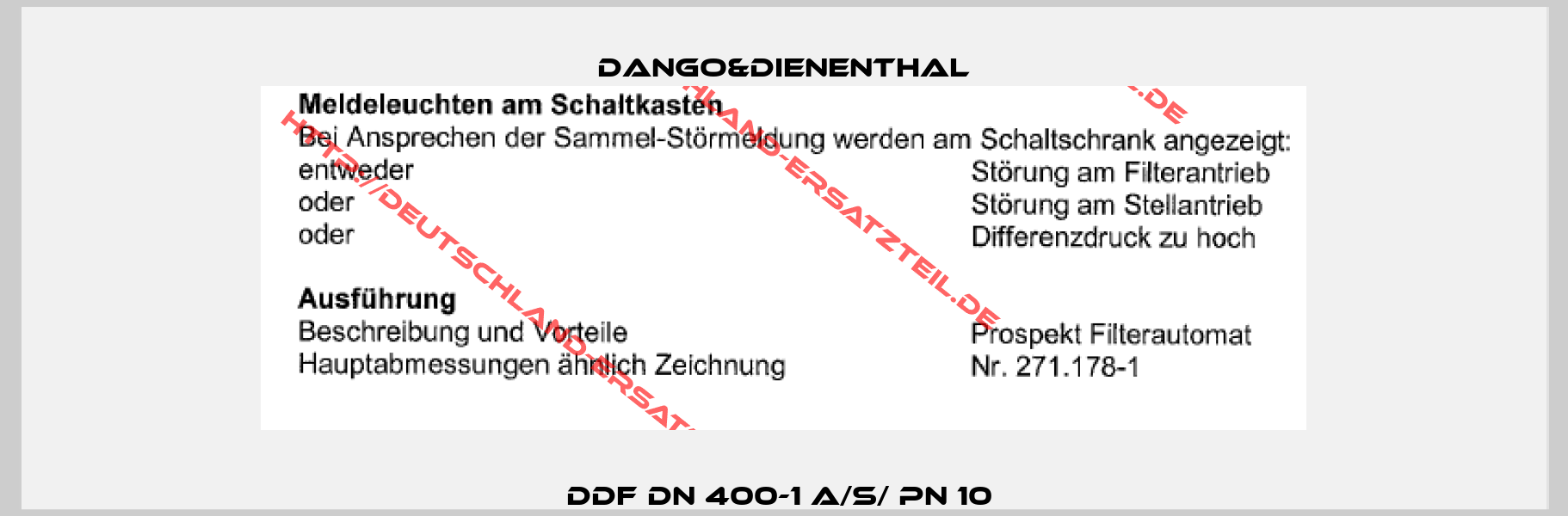 DDF DN 400-1 A/S/ PN 10 -7