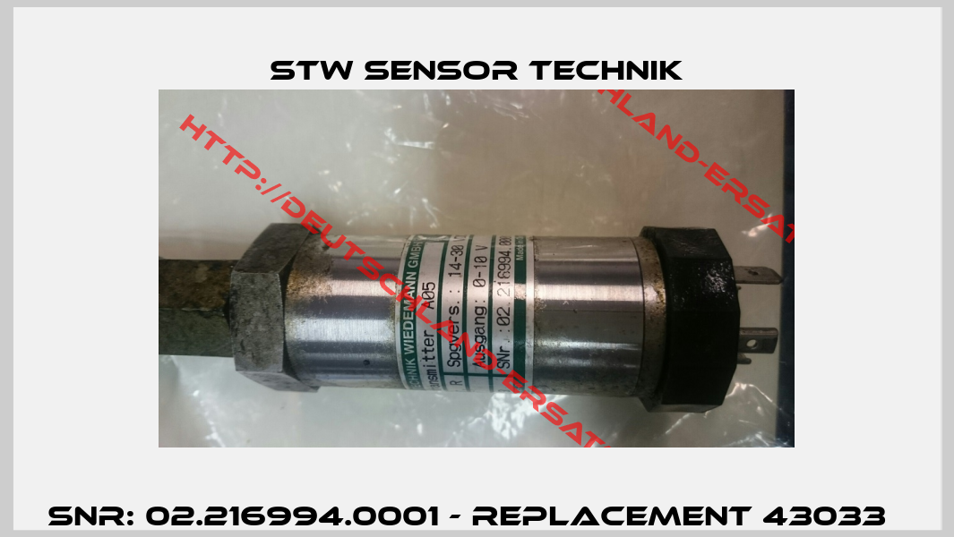 SNr: 02.216994.0001 - replacement 43033  -3