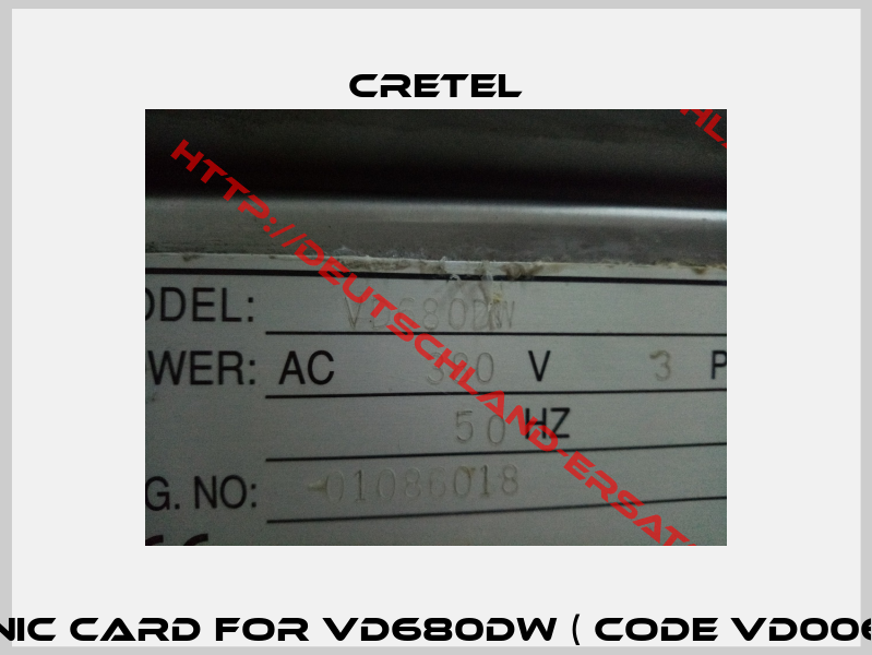 Electronic card for VD680DW ( code VD0061001003) -1