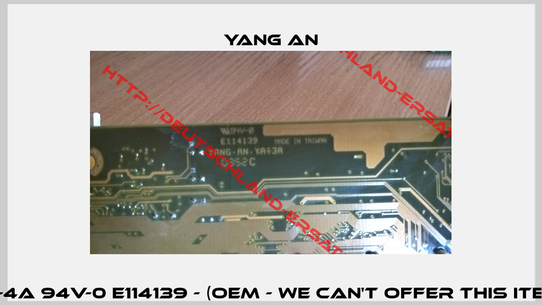 YA-4A 94V-0 E114139 - (OEM - we can't offer this item) -1