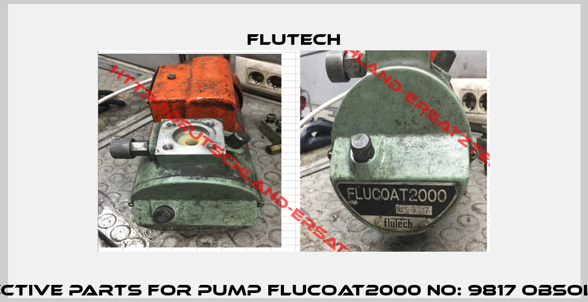 Defective parts for Pump Flucoat2000 No: 9817 obsolete -0
