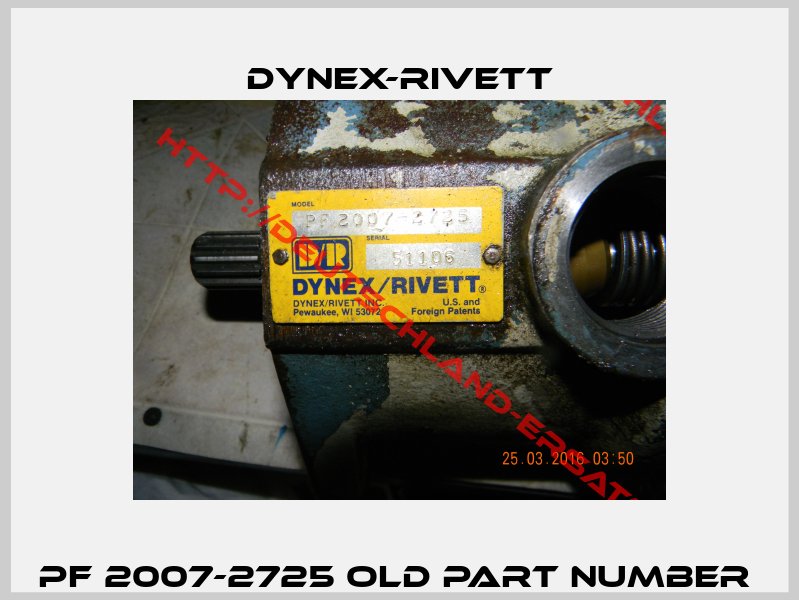 PF 2007-2725 old part number -0