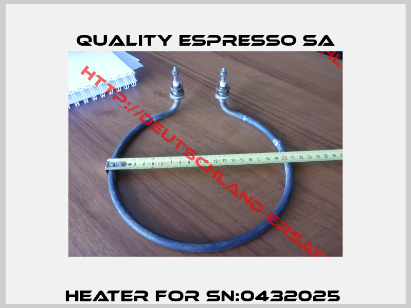 Heater for SN:0432025 -1