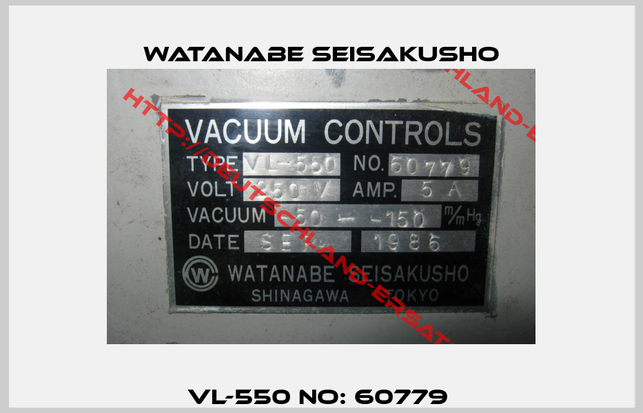 VL-550 No: 60779 -0
