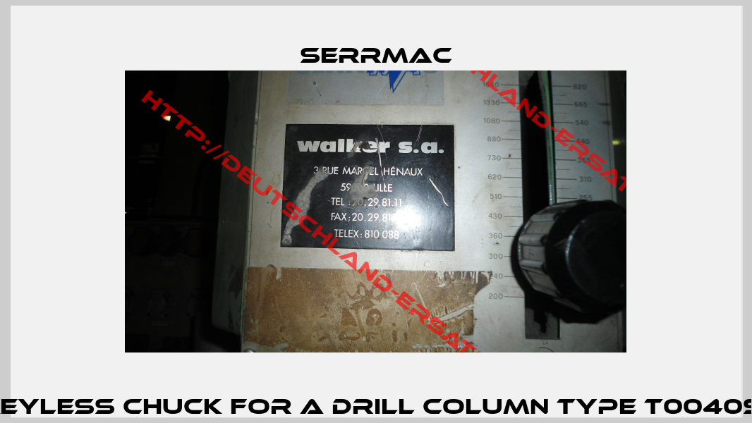 keyless chuck for a drill column type T0040S -0