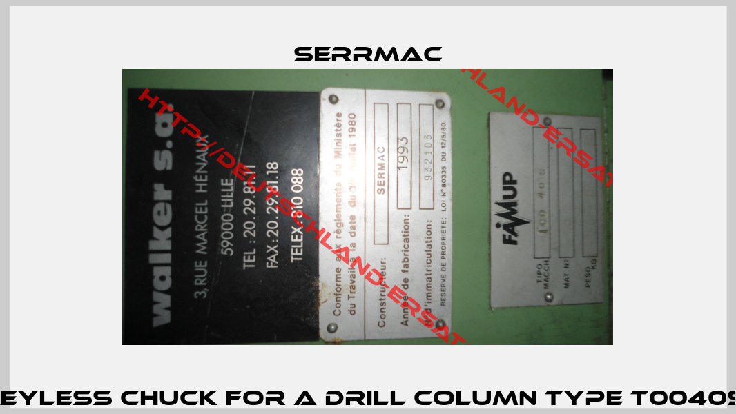 keyless chuck for a drill column type T0040S -1