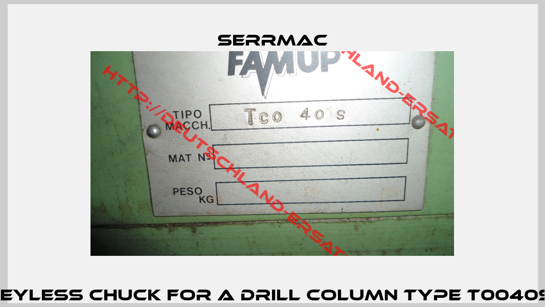 keyless chuck for a drill column type T0040S -2