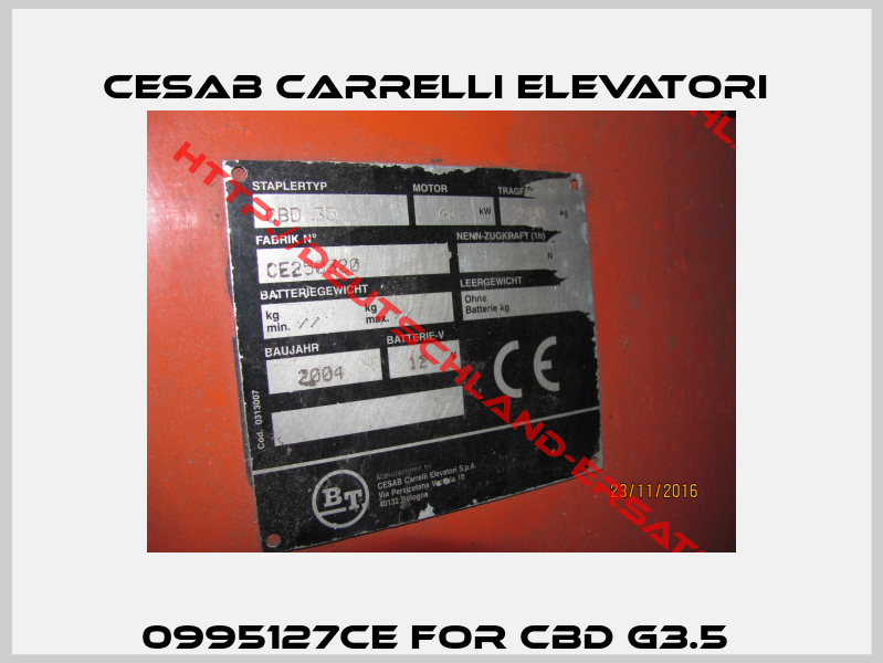 0995127CE for CBD G3.5 -5