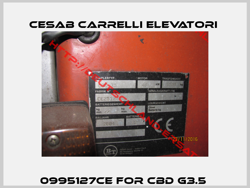 0995127CE for CBD G3.5 -6