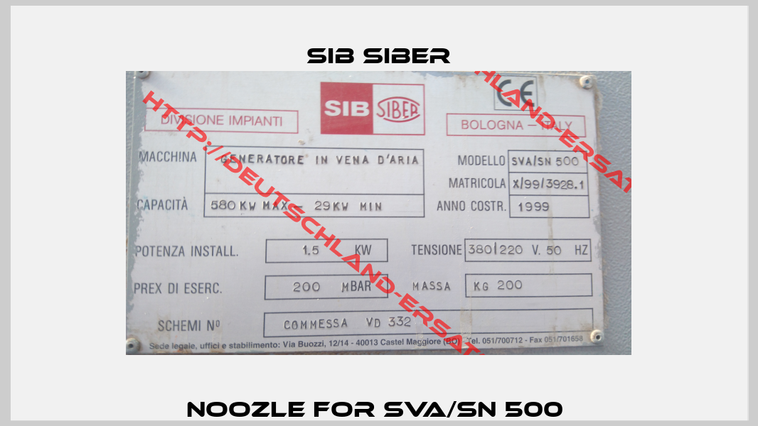 Noozle For SVA/SN 500 -0