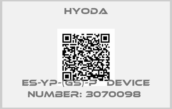 Hyoda-ES-YP-(GS)-P   Device number: 3070098 