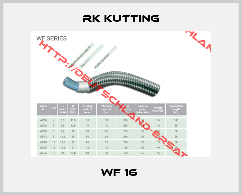 RK Kutting-WF 16 