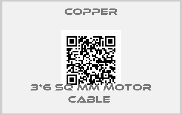 Copper-3*6 sq mm Motor cable 