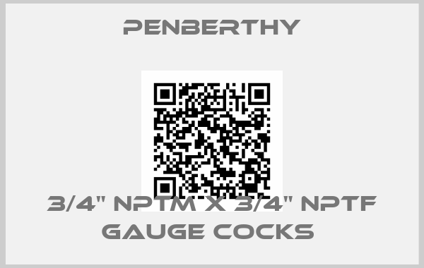 Penberthy-3/4" NPTM X 3/4" NPTF GAUGE COCKS 
