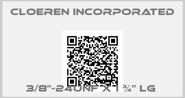 Cloeren Incorporated-3/8”-24UNF X 1 ¾” LG 