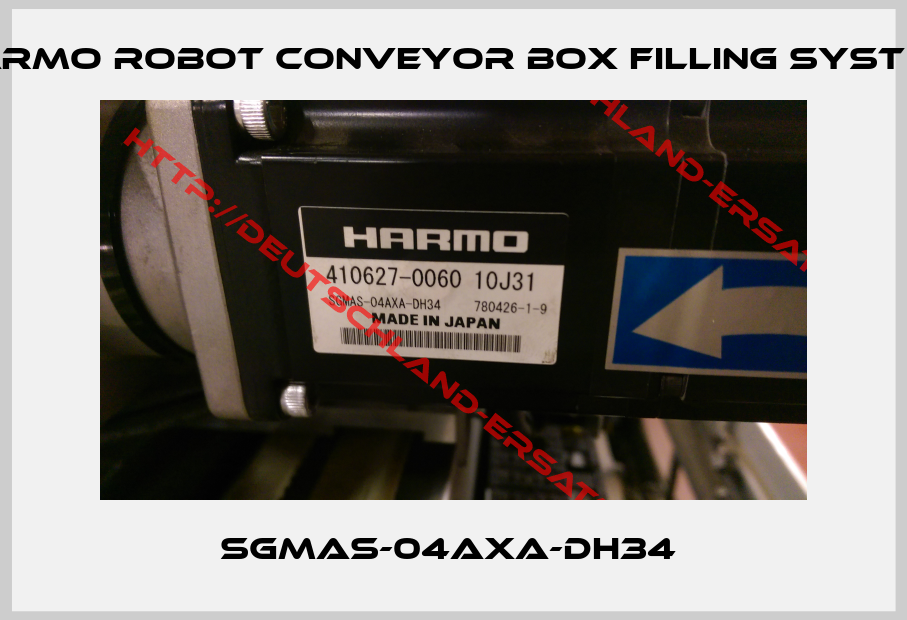 HARMO ROBOT CONVEYOR BOX FILLING SYSTEM-SGMAS-04AXA-DH34 