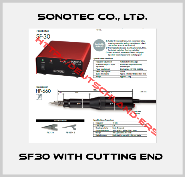 Sonotec Co., Ltd.-SF30 with cutting end 