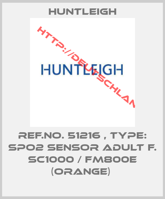 Huntleigh-Ref.No. 51216 , Type: Spo2 Sensor Adult f. SC1000 / FM800E (Orange) 
