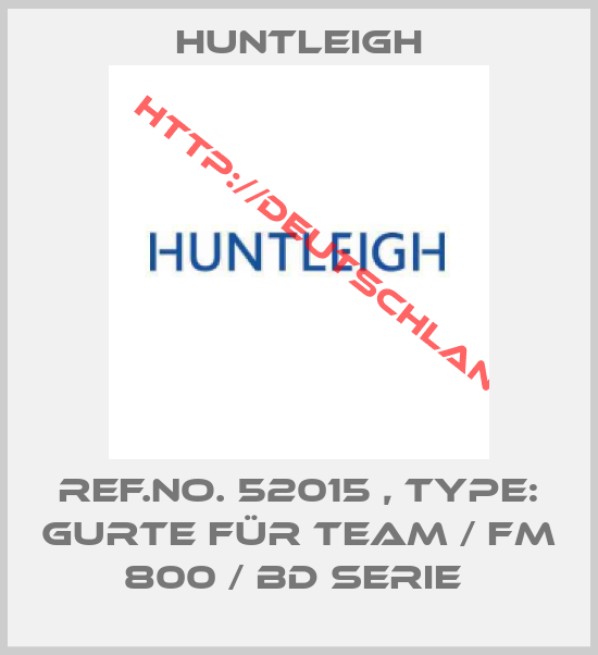 Huntleigh-Ref.No. 52015 , Type: Gurte für Team / FM 800 / BD Serie 