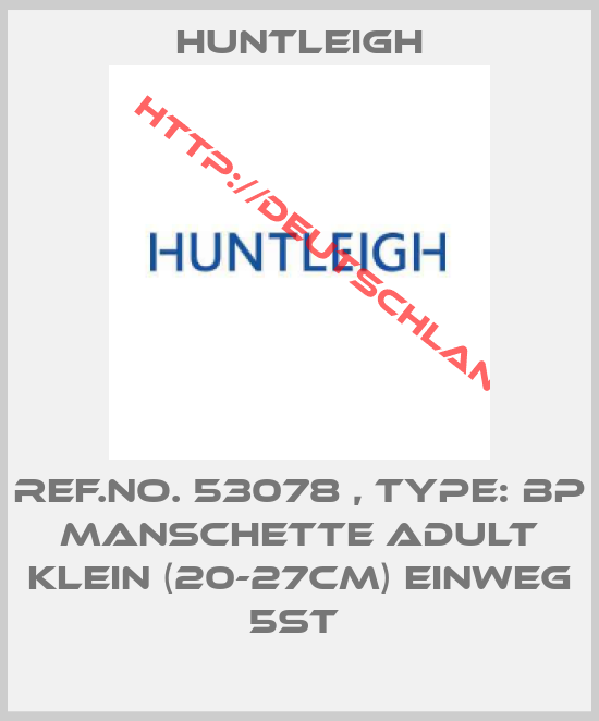 Huntleigh-Ref.No. 53078 , Type: BP Manschette Adult Klein (20-27cm) Einweg 5St 