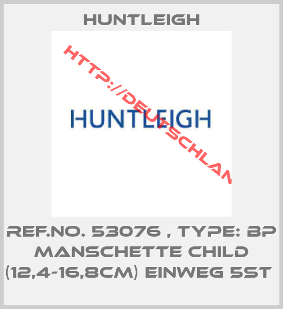 Huntleigh-Ref.No. 53076 , Type: BP Manschette Child (12,4-16,8cm) Einweg 5St 