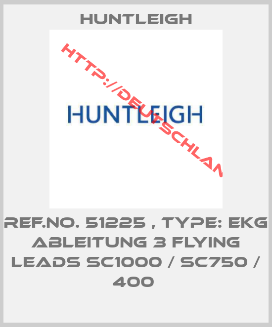 Huntleigh-Ref.No. 51225 , Type: EKG Ableitung 3 Flying Leads SC1000 / SC750 / 400 