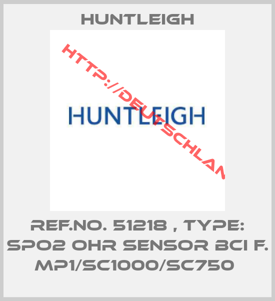 Huntleigh-Ref.No. 51218 , Type: Spo2 Ohr Sensor BCI f. MP1/SC1000/SC750 