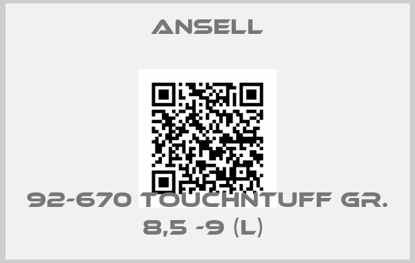 Ansell-92-670 TouchNTuff Gr. 8,5 -9 (L) 