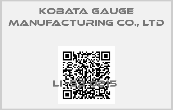 KOBATA GAUGE MANUFACTURING CO., LTD-LI -53-0215 