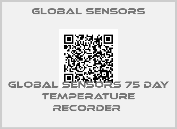 Global Sensors-Global Sensors 75 Day Temperature Recorder 