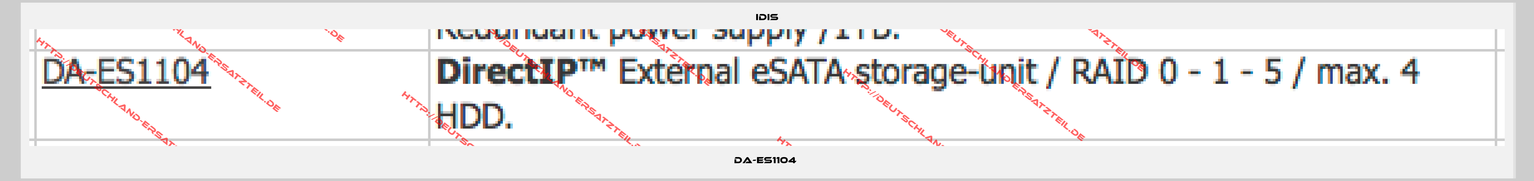 IDIS-DA-ES1104 