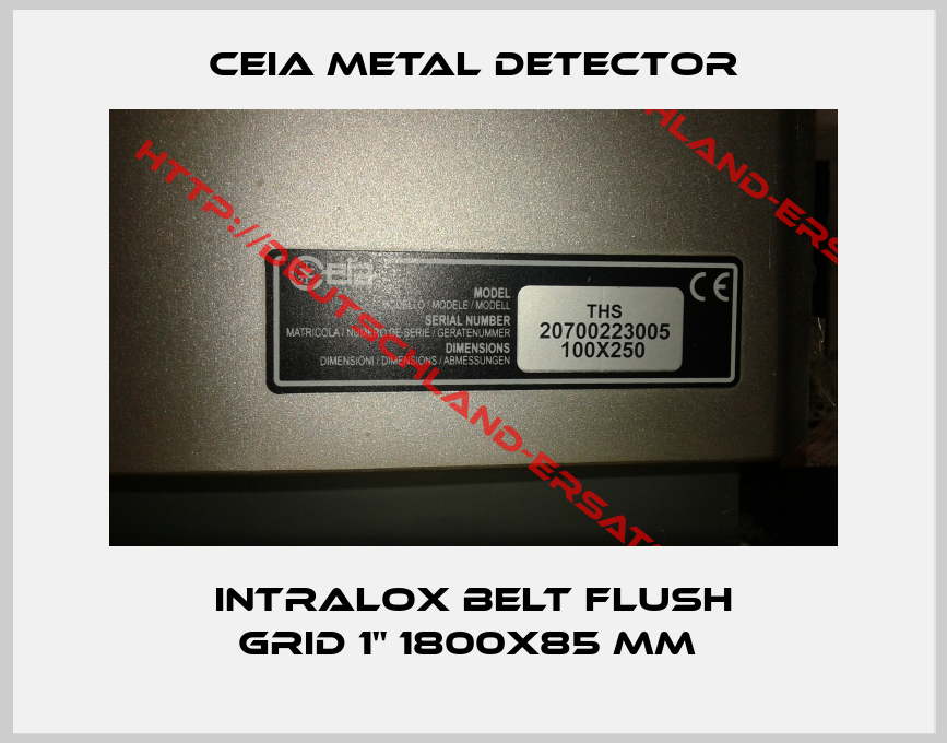 CEIA METAL DETECTOR-Intralox Belt Flush Grid 1" 1800x85 mm 
